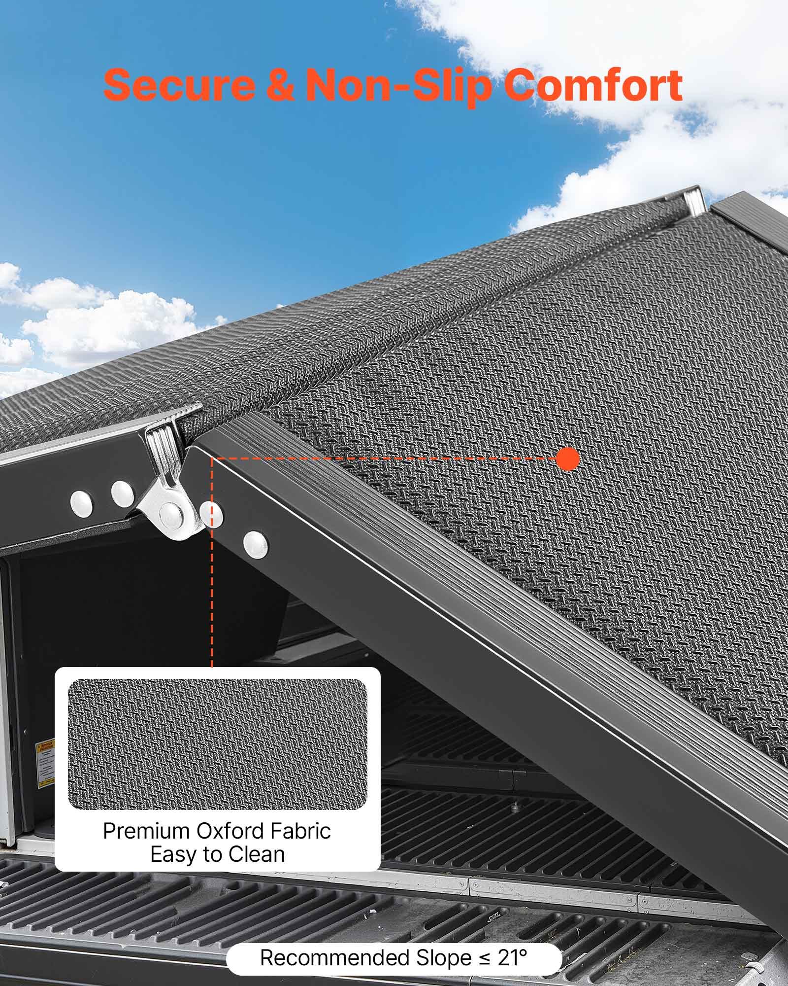 Dog Ramp For Cars, 71" L X 17" W, Folding Pet Ramps For Medium & Large Dogs Up To 250lbs, Pet Stair Ramp With Non-Slip Oxford Fabric Surface, Portable Outdoor Dog Car Ramps For SUV & Truck — imagen 2