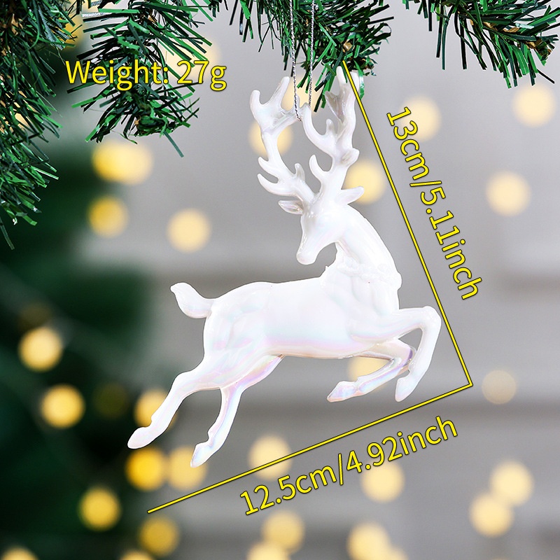 Creative Transparent Acrylic Christmas Tree Ornaments - Snowflake, Reindeer, Angel, Girl Decorations — image 11