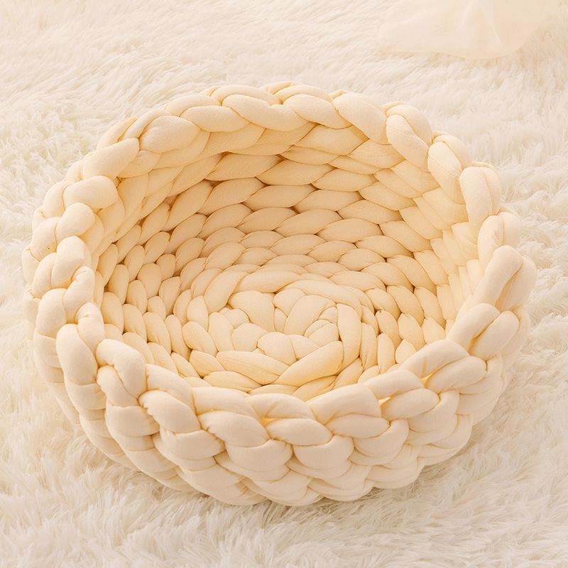 Filled Cotton Coarse Wool Hand-Woven Pet Cat Litter Can Be Machine Washed Coarse Cloth Dog Litter — image 14