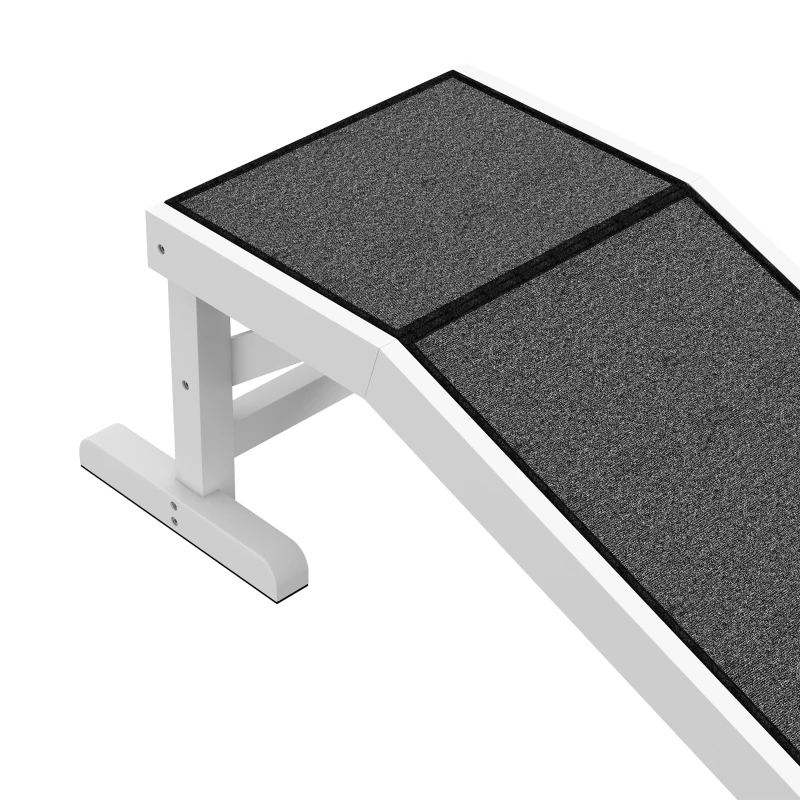PawHut Pet Ramp For Dogs & Cats With Non-Slip Carpet, White — image 8