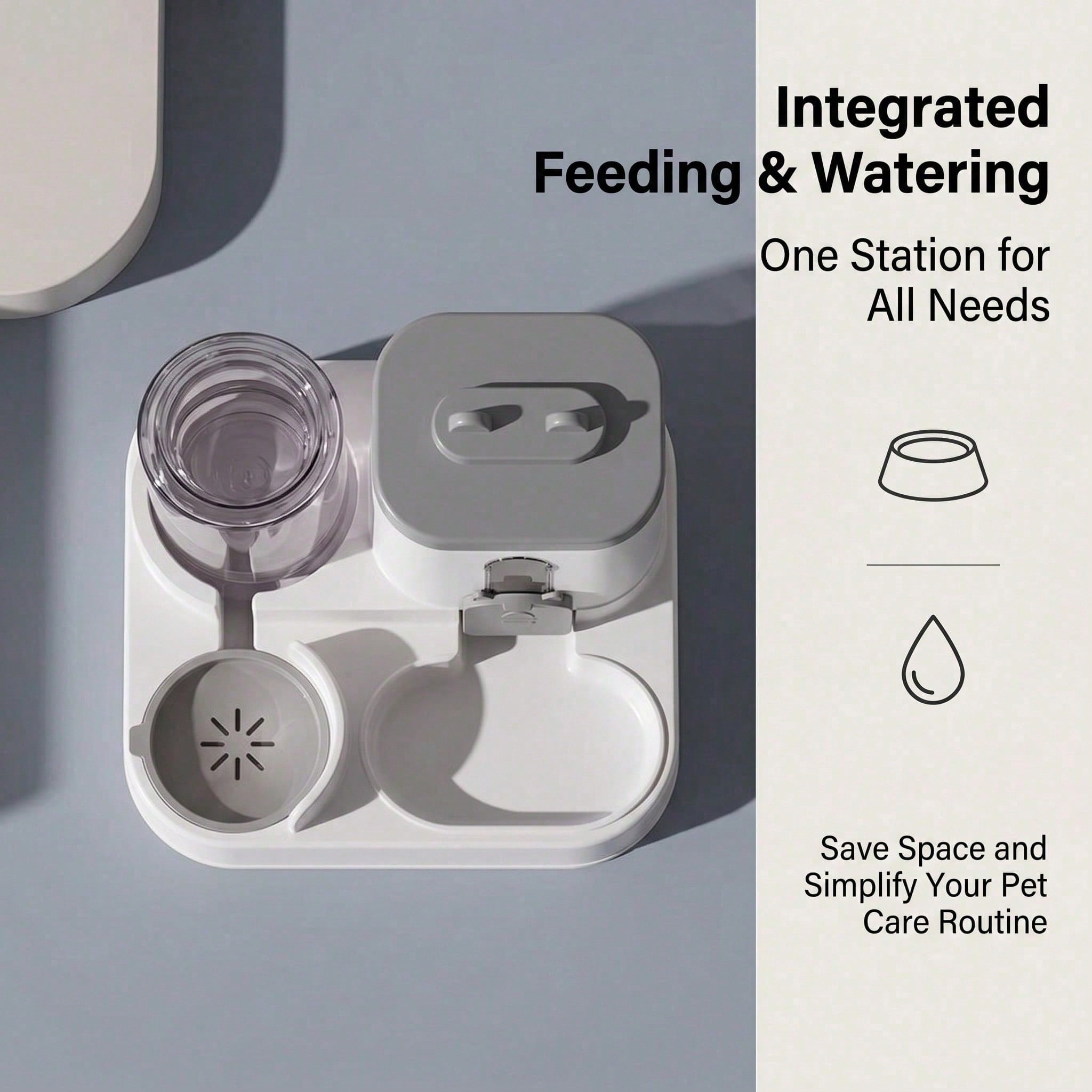 4 Colors Gravity Pet Feeder Water Dispenser Cute Cat Shaped Automatic Food Water Bowl Large Capacity Detachable Stable Anti Slip Base Feeding Supplies For Cats Puppies Small Animals Home Indoor Use — image 4