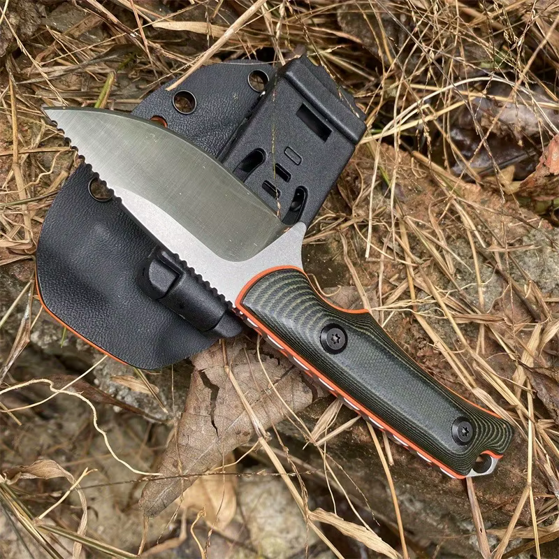 BM 15017 Two-tone G10 Handle 8Cr13Mov Blade Fixed Blade Straight Knife Outdoor Hunting Self-defense EDC with Sheath Knives — image 2