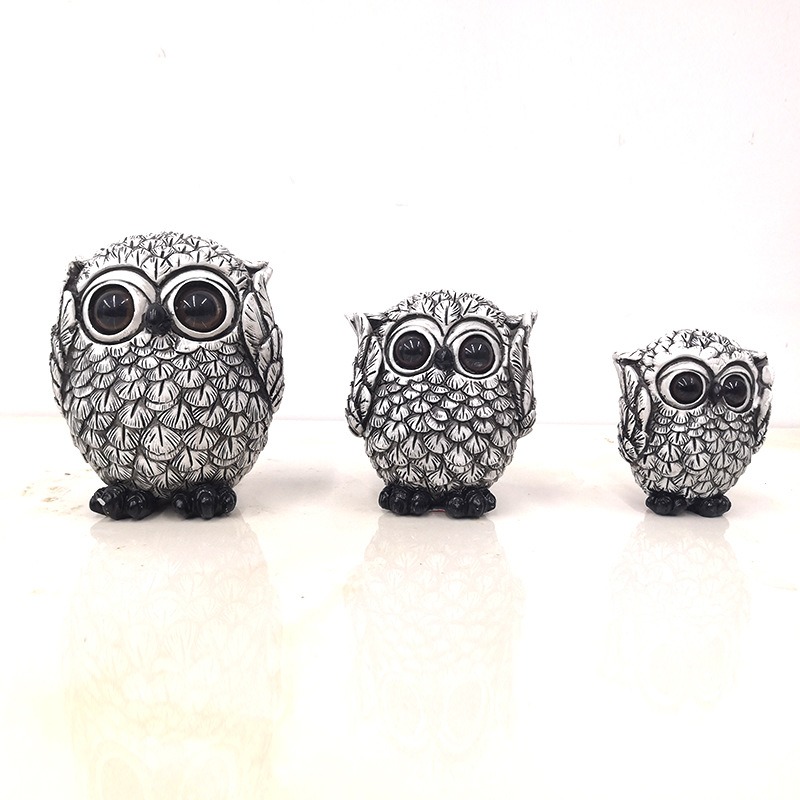 Owl ornaments minimalist soft decoration resin ornaments — image 1