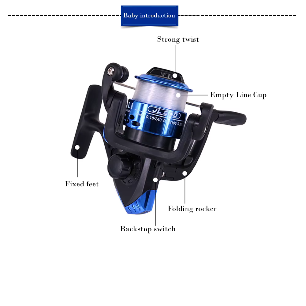 Kits completos de caña de pescar 1.2M telescópica, carrete de spinning, señuelos, set de señuelos, equipo de pesca de viaje, accesorios, bolsa, principiante, 6 opciones — imagen 4