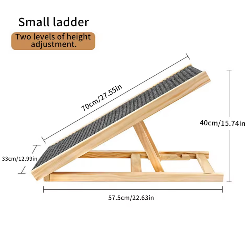 SafeStep Pet Ramp: Foldable, Height-Adjustable Ladder with Non-Slip Carpet for Easy Climbing to Cars and Furniture — image 4