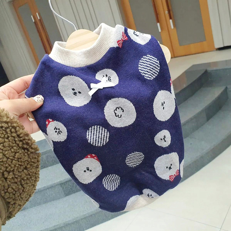 Teddy/Bichon/Maltese Winter Warm Sweater - Cute Fruit-Print Knit — image 1