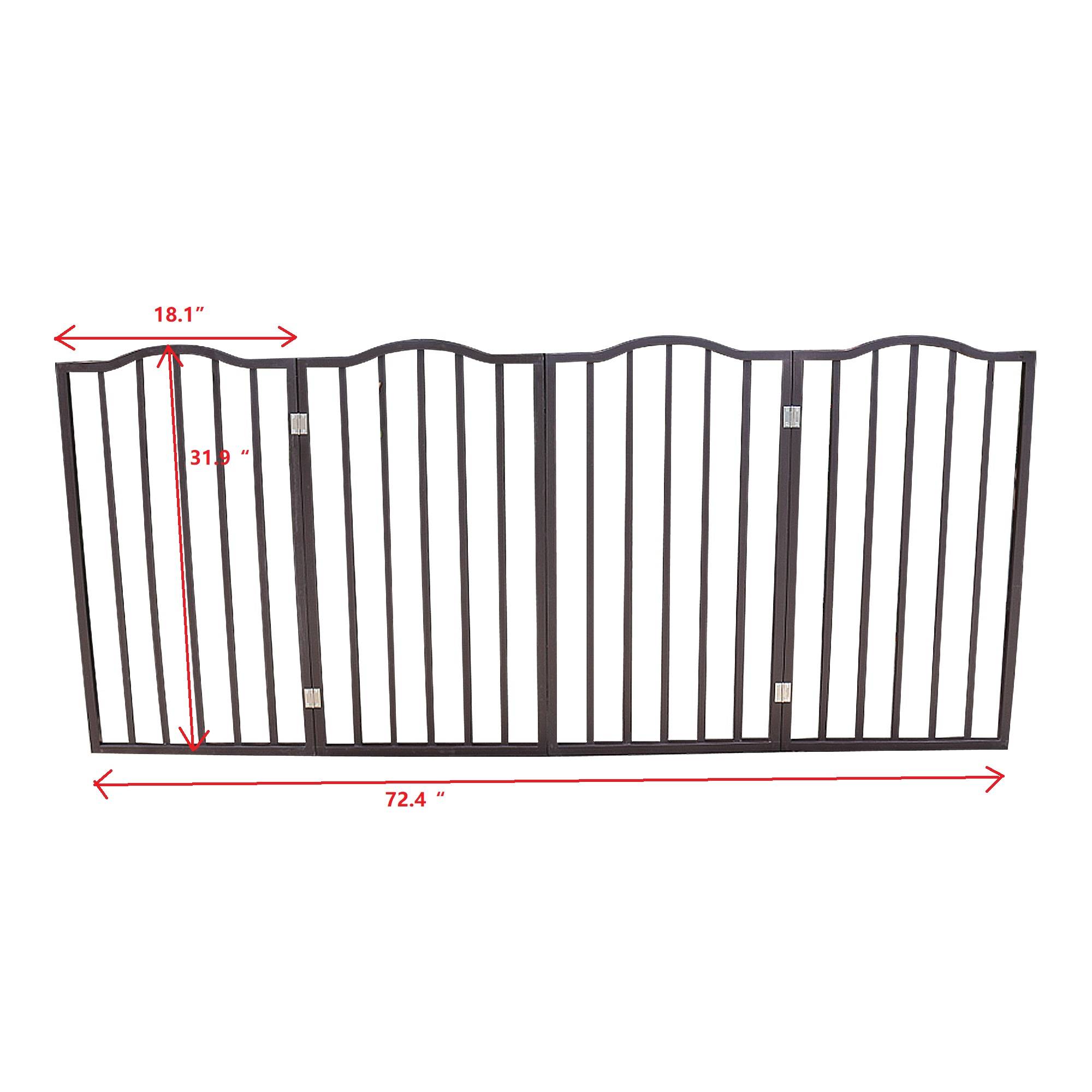 Pet Gate, Dog Gate For Doorways, Stairs Or House, standing, Folding, Arc Wooden — image 7