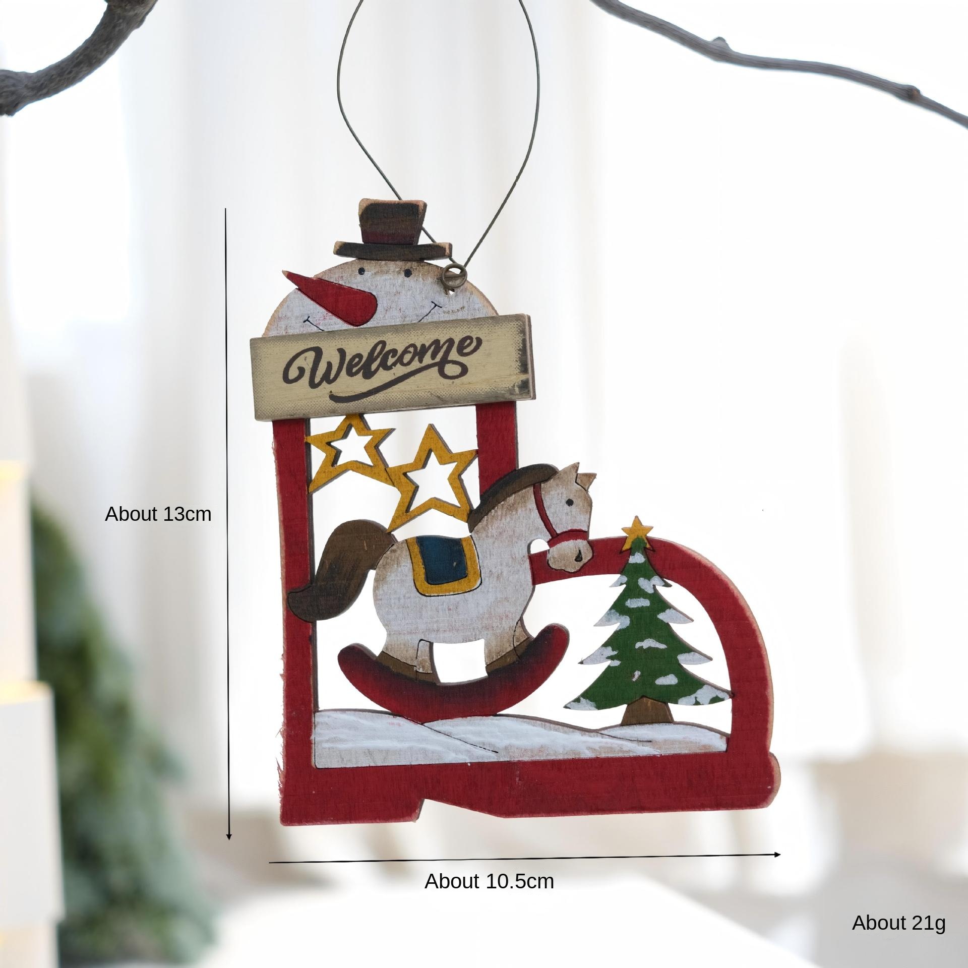Decoración Navideña de Madera con Santa, Ciervo y Zapatos — imagen 10