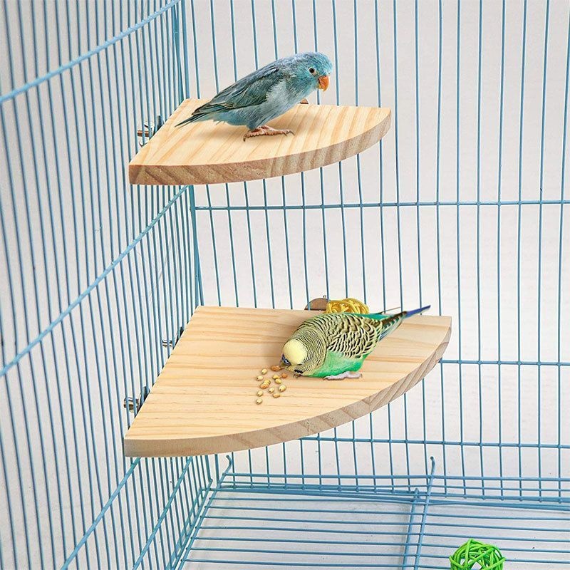 Climbing And Playing Bird Cage Accessories Toy Solid Wood Jumping Platform Standing Board — image 9