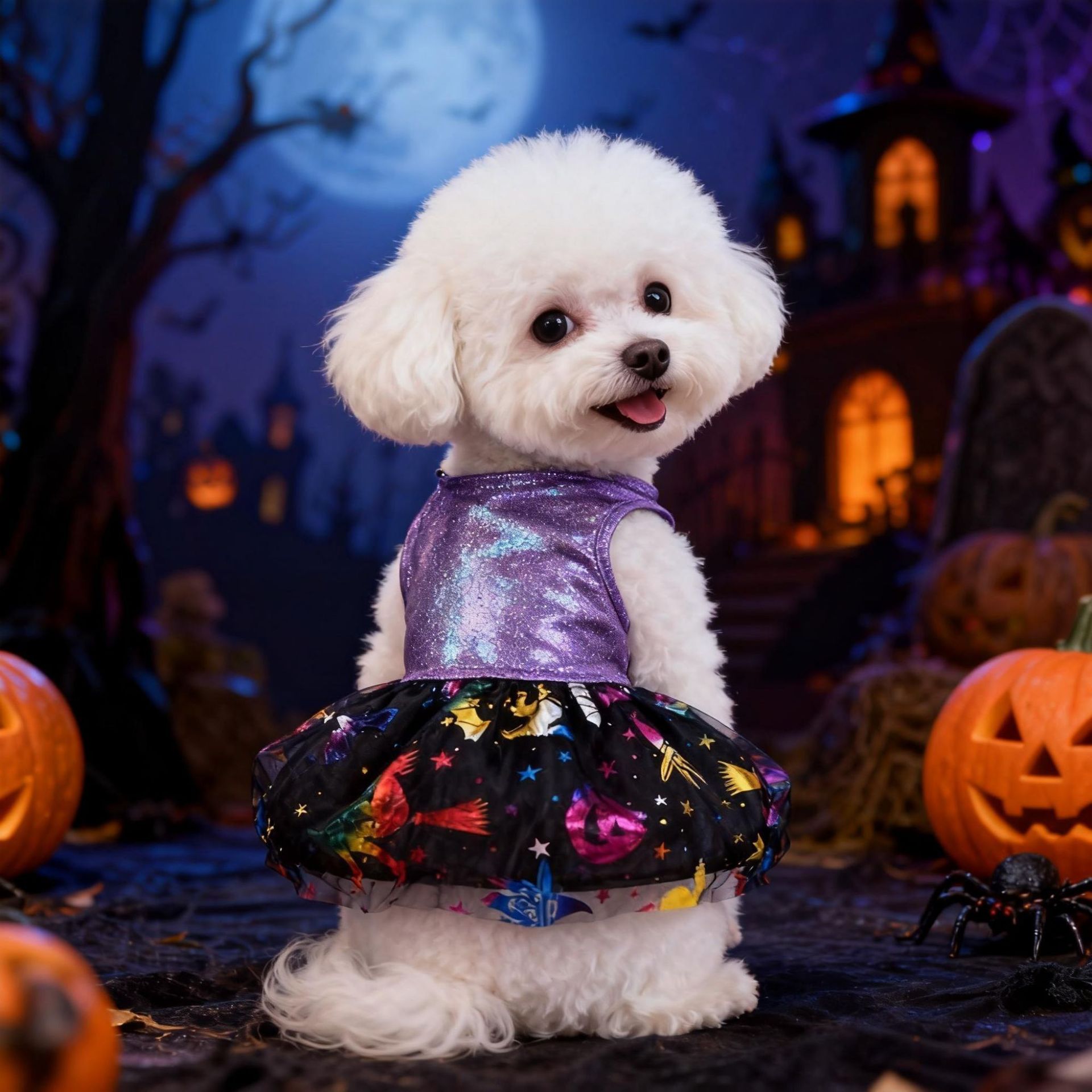 Ropa de Mascotas para Halloween Serie Brillante Diseño con Láser Vestimenta Festiva y Divertida para Mascotas Moda Tendencia para Animales de Compañía — imagen 5
