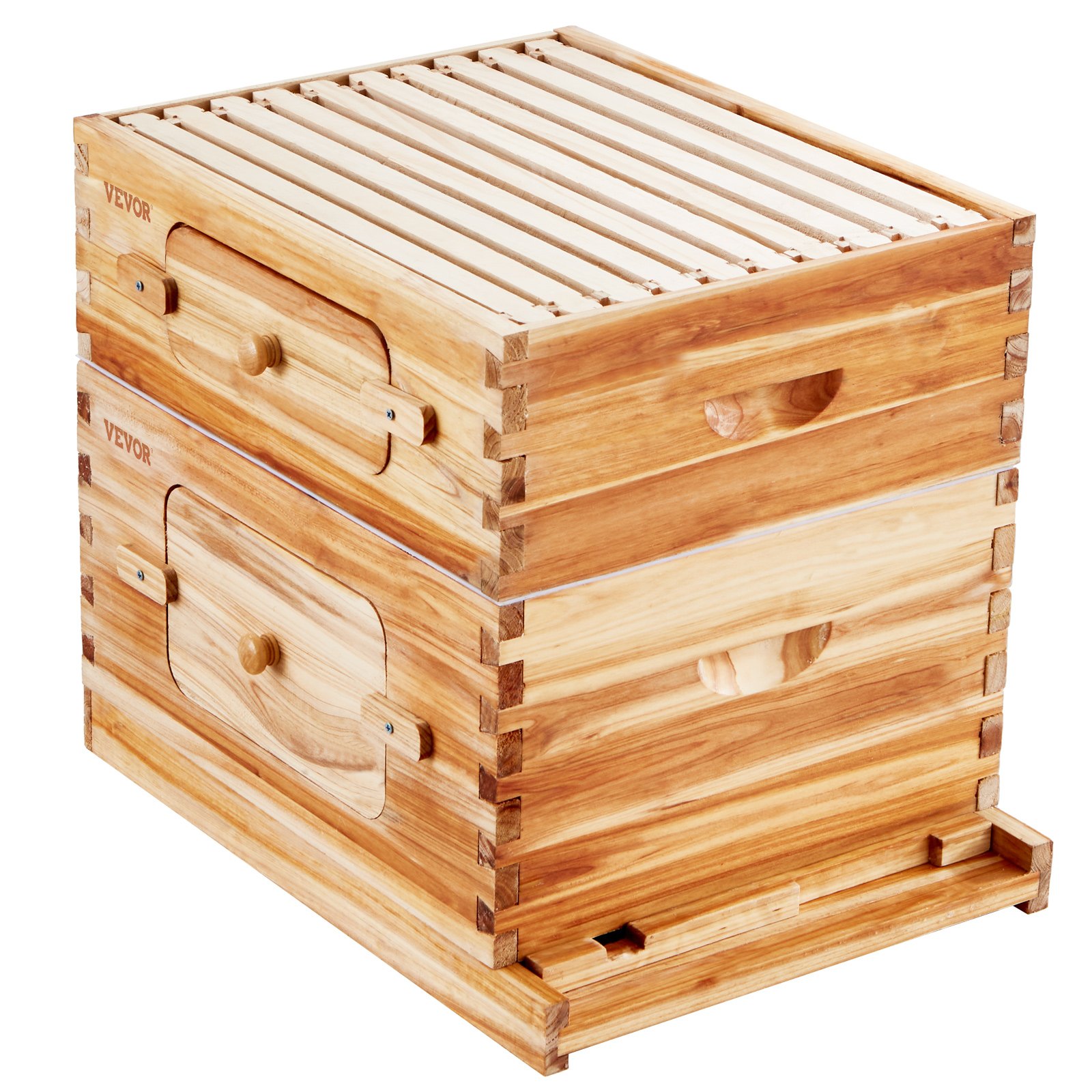 Bee Hive 20 Frame Bee Hives Starter Kit, Beeswax Coated Cedar Wood, Bee Boxes Langstroth Beehive Kit, Transparent Acrylic Windows With Foundations For Beginners Pro Beekeepers — image 6