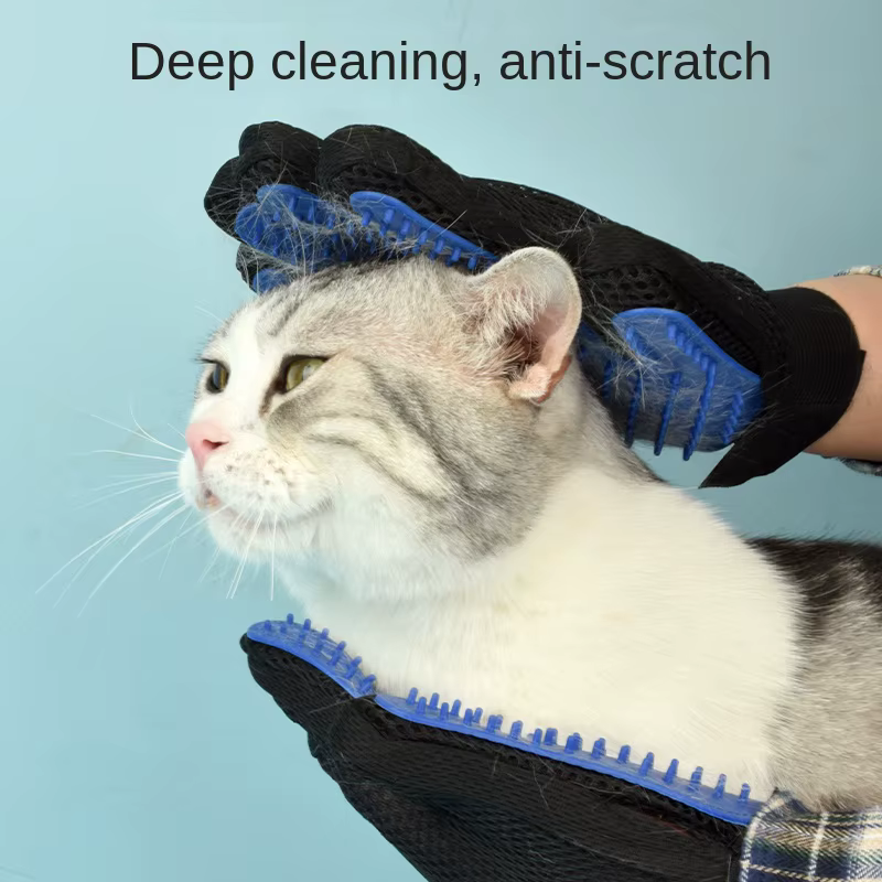 Silicone Pet Grooming Gloves Cats Hair Brush and Comb Gloves to Bathe Dogs Cleaning Hair Removal for Dog Animal Use Supplies — image 2