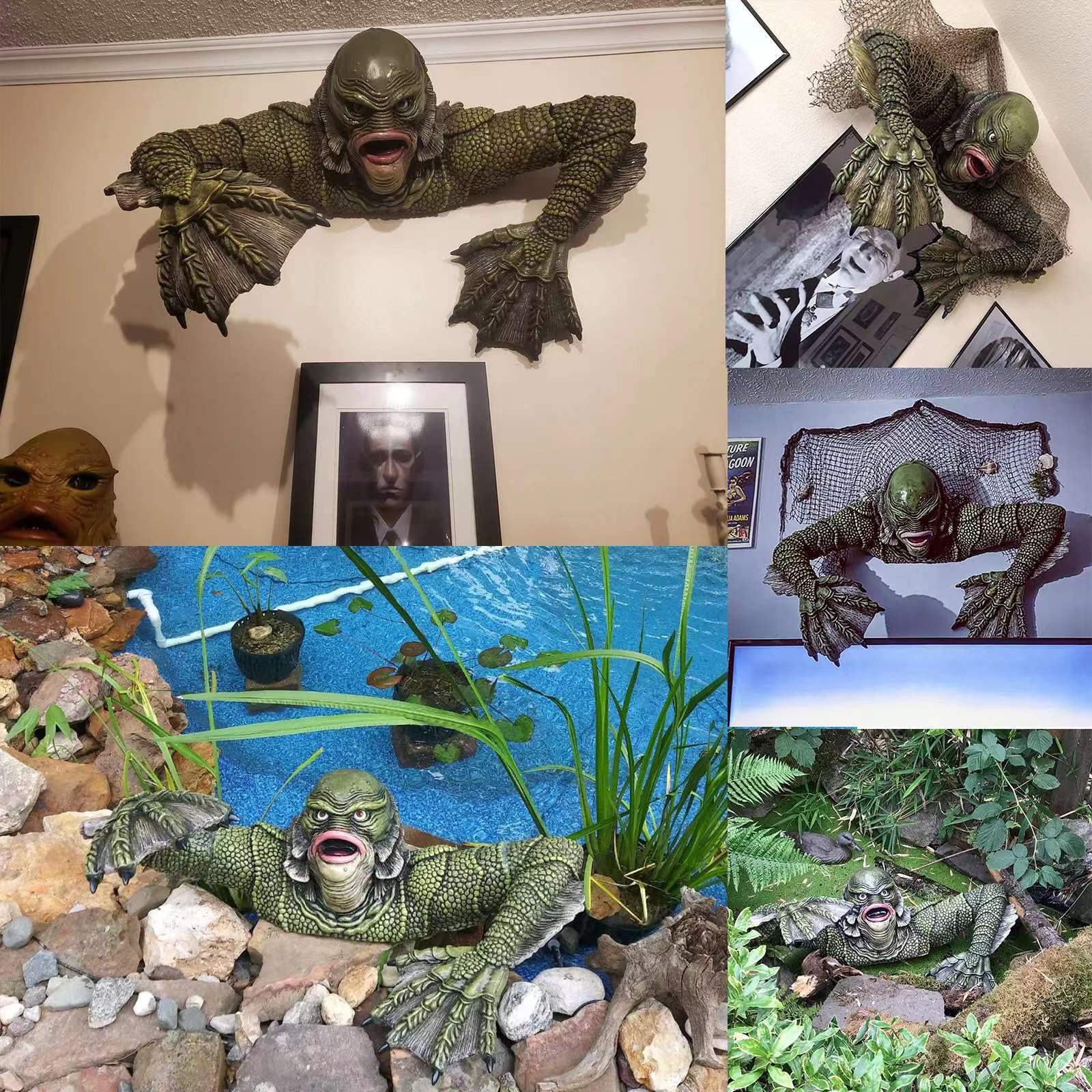New Halloween April Fools' Day Lizard Man Wall Decoration Home Personality Monster Creative Decor — image 2