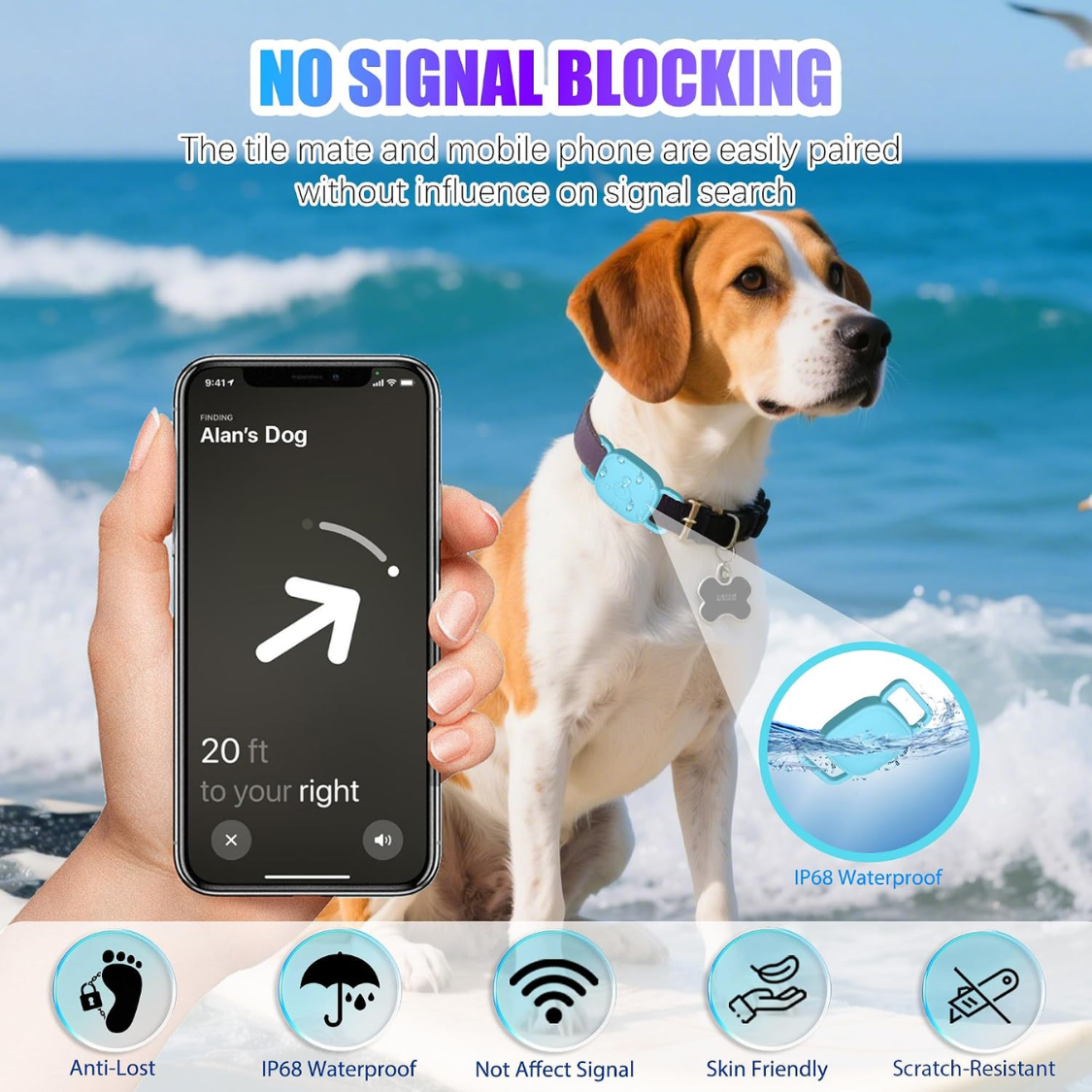 Caja Protector de Tile Mate para Collar de Perro Impermeable Conexión Segura Caso de Silicona Suave para Rastreador de Mascotas Gato Collar — imagen 6