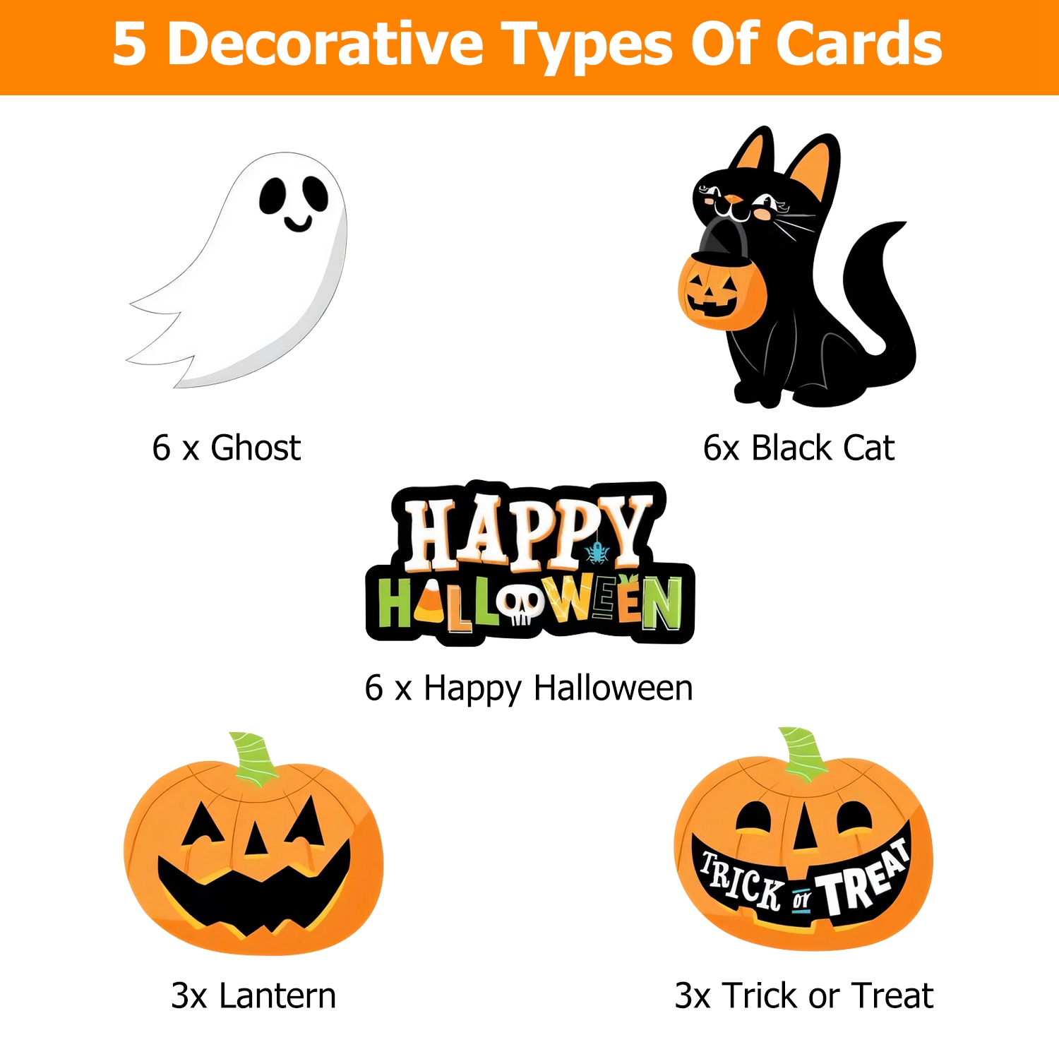 Set Of 25Pcs Halloween Party Striped Decorative Straws Disposable Drinking Straws Paper Straw Decor Happy Halloween Ghost Lantern Black Cat Halloween Party Supplies — image 8