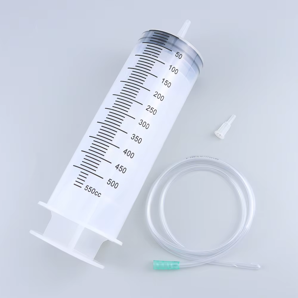Jeringas Grandes de 550ml con Adaptador de Punta, Jeringa Plástica de Gran Capacidad para Alimentación de Mascotas, Riego de Plantas, Laboratorios Científicos y Líquidos — imagen 2
