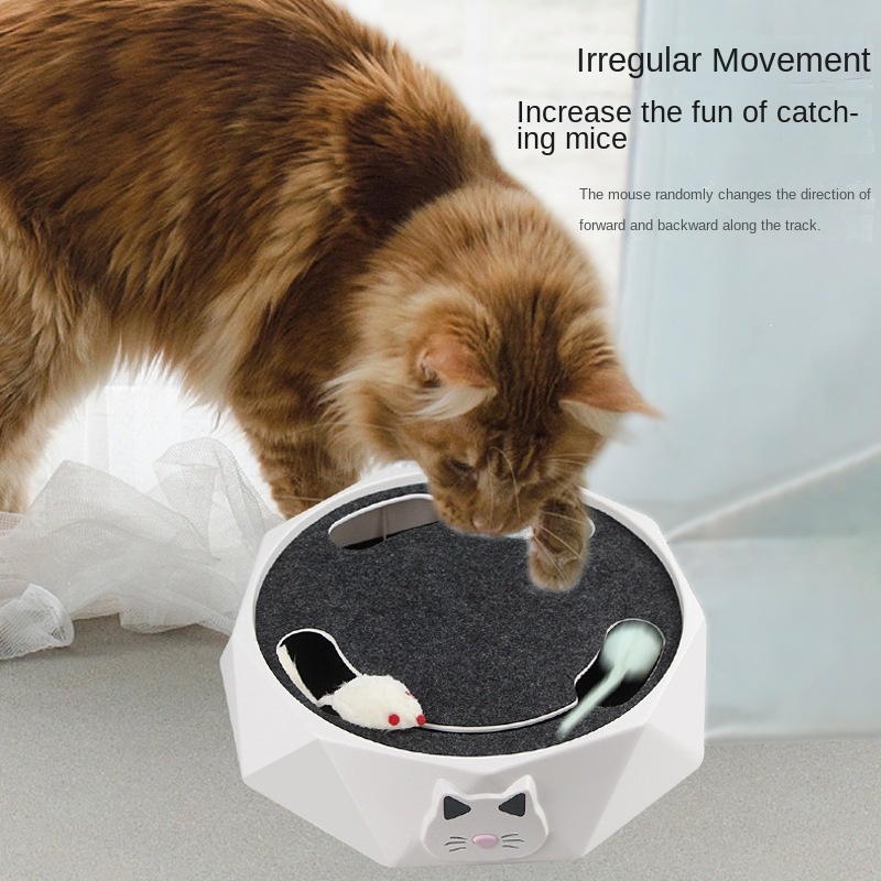 Juguetes Eléctricos Interactivos para Gatos Ratón de Plush Giro Doble Velocidad Automático Inteligente — imagen 3