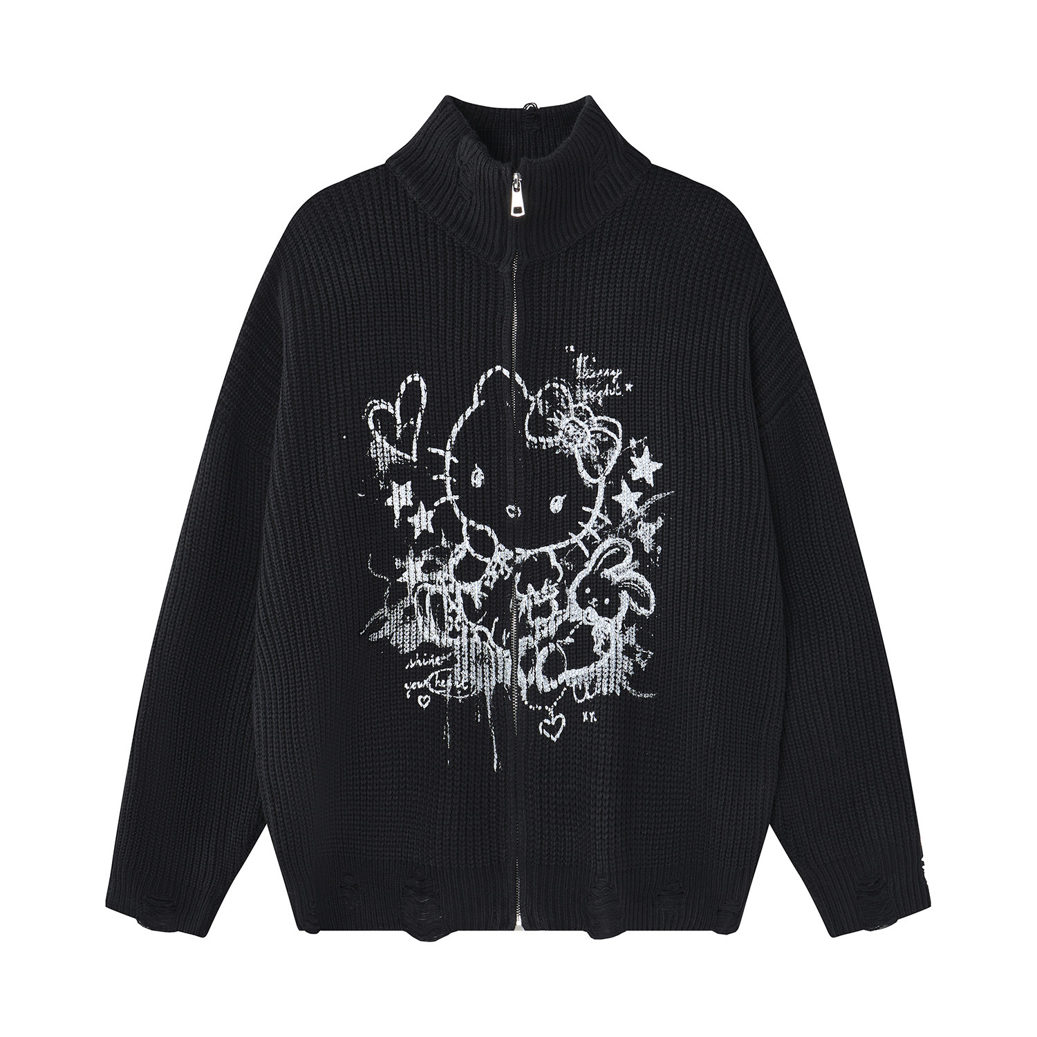 Cartoon cat jacquard jacket — image 7
