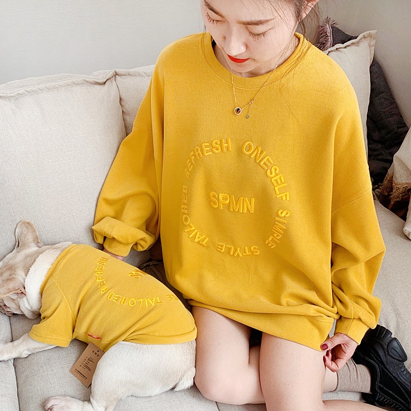 Spring And Autumn Kitten Pet Parent-Child Clothing Cat Clothes Embroidered Dog Clothing Long-Sleeved T-Shirt — image 10