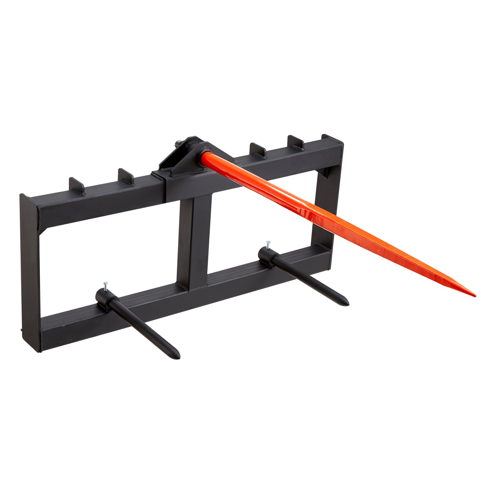 Hay Spear, Bale Spears 1600lbs Loading Capacity, Skid Steer Loader Tractor Attachment With 2pcs Stabilizer Spears, Quick Attach Spike Forks — image 6