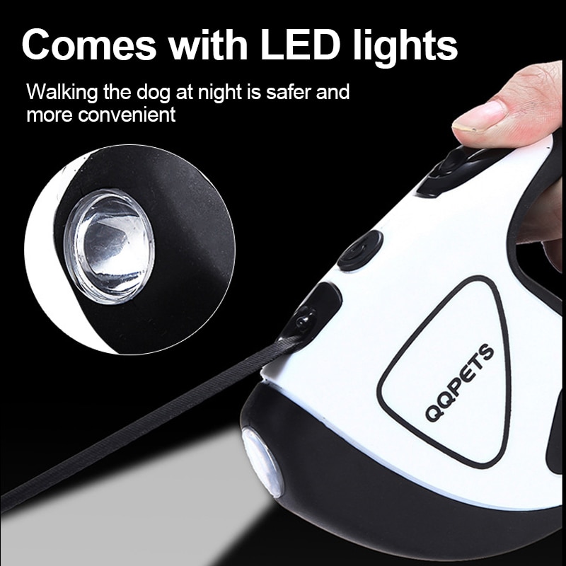 Llave Retráctil Automática para Perros con LED de Seguridad Nocturna - Cuerda Eléctrica Fibras para Músculos Caninos DL910 — imagen 3