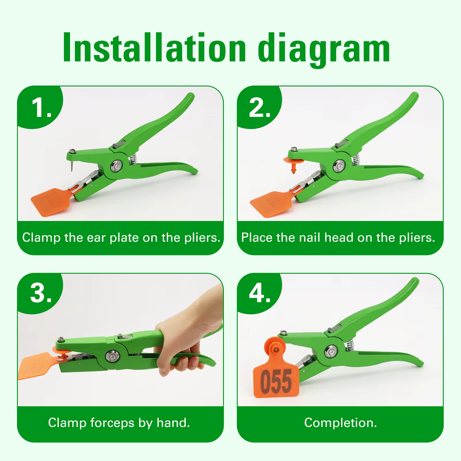 Ear Tag Pliers For Cattle Sheep Pigs Horses Rabbits Ear Label Scissors Metal Thorn Tongs For Animal Identification Equipment — image 3