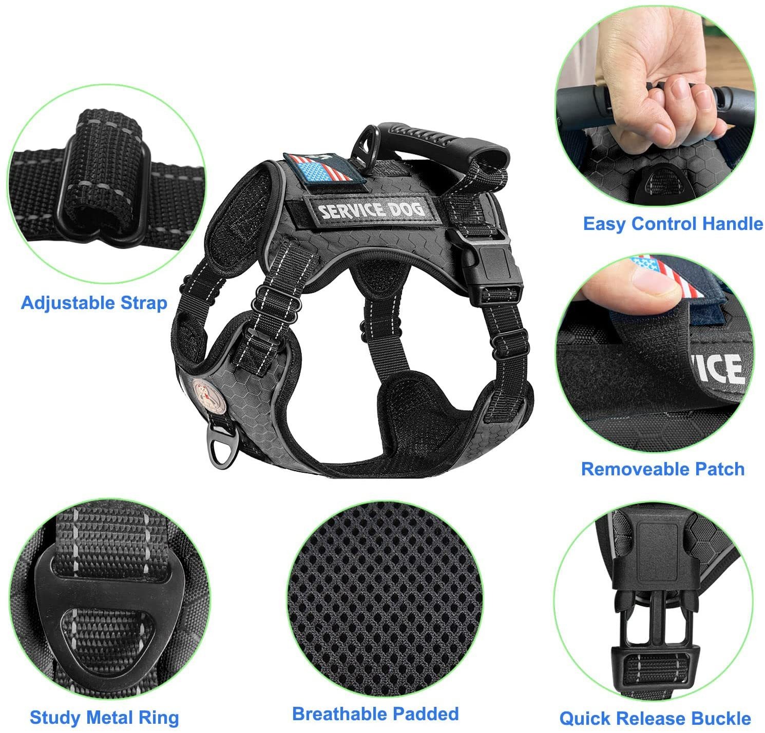 New Fashion Explosion-Proof Shock Absorption Comfortable Night Vision Reflective Pet Chest Strap Undershirt Traction Chest Strap Leash — image 1