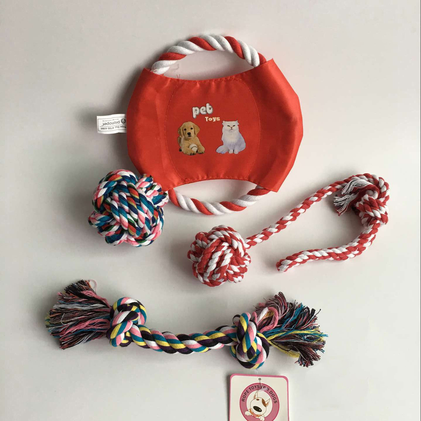 Conjunto de Juguetes para Perros - Mordedor de Cuerda de Algodón — imagen 4