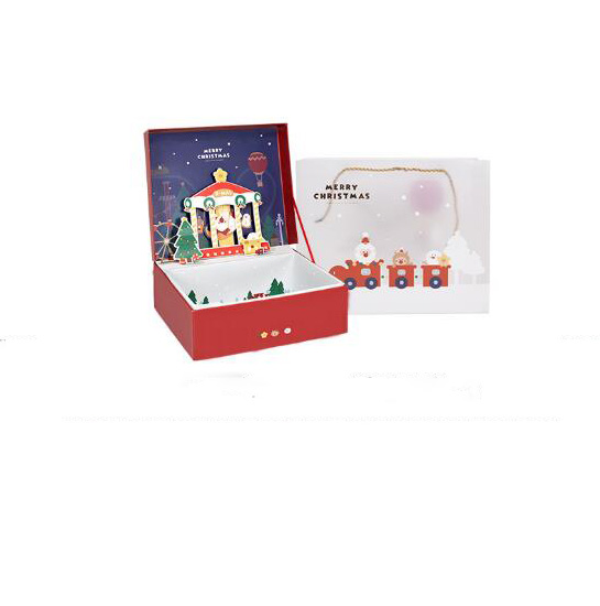 Christmas gift box elk packaging, stereo box cartoon gift packaging, creative Christmas Eve gift box 4 sets — image 5
