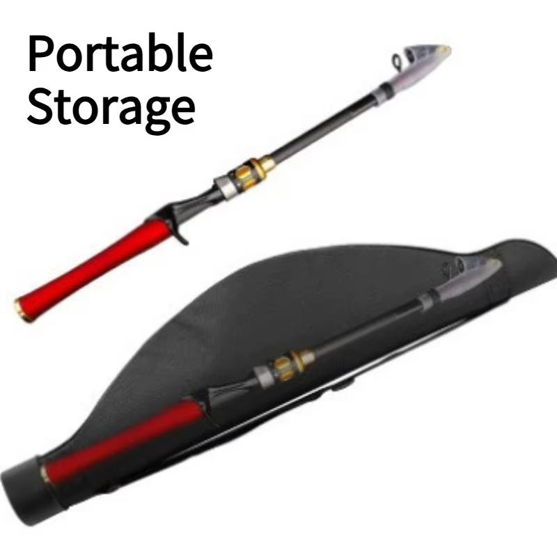 Cañas de Pesca Outdoor Livianas, Contraíbles, Portátiles, Duraderas, Resistente al Desgaste, Escalables, de Alto Carbono, Accesorios de Pesca — imagen 5