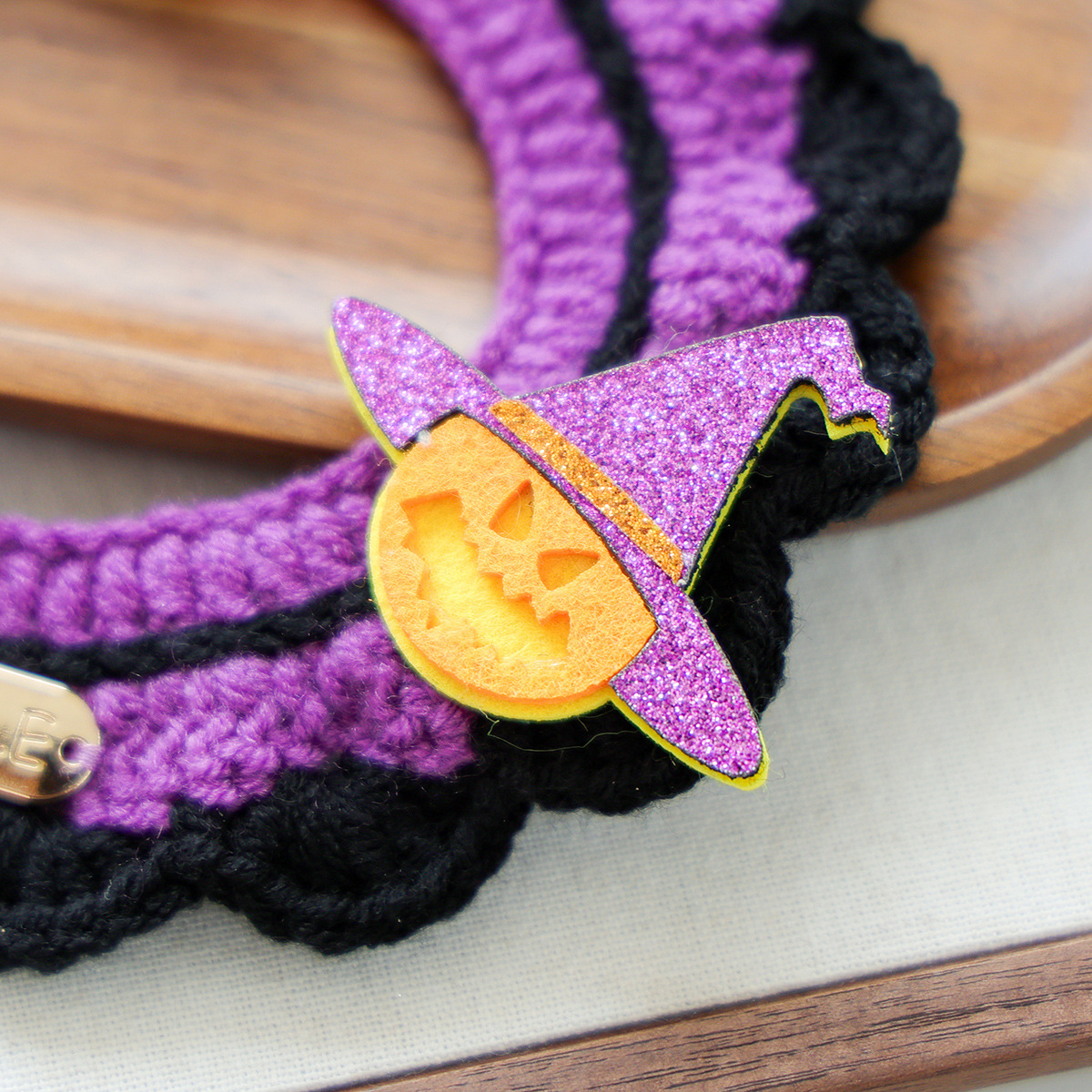 Pet Cat Dog Bandana with Halloween Elements Decorative Scarf for Pets, Halloween Pet Collar Accessory — image 3