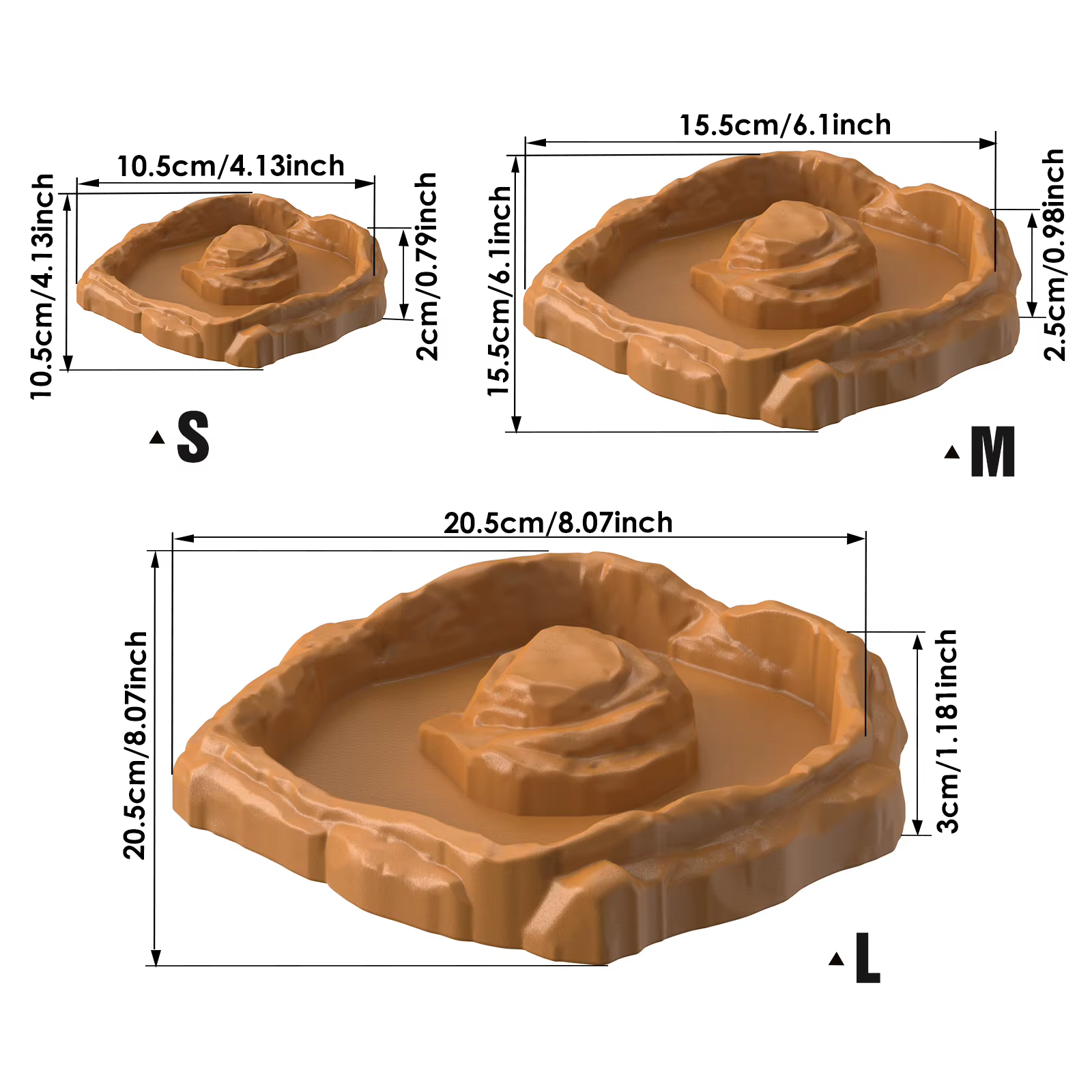 Basín de alimentación tropical para reptiles, baño para ranas, ideal para lagartos, gecos, serpientes, tortugas, anfibios — imagen 2
