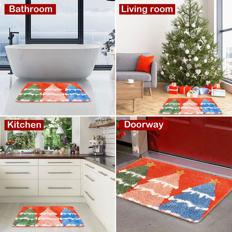 Gingerbread Man Reindeer Welcome Mat, 40x60cm Non-Slip Christmas Doormat for Indoor/Outdoor — image 10