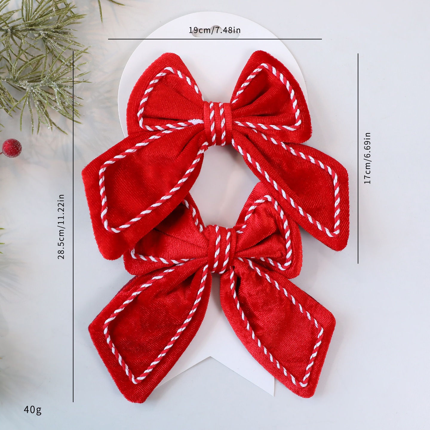 Saint Yuan New Velvet 3D Butterfly Large Christmas Decoration Tree Ornament Window Display Decor — image 11