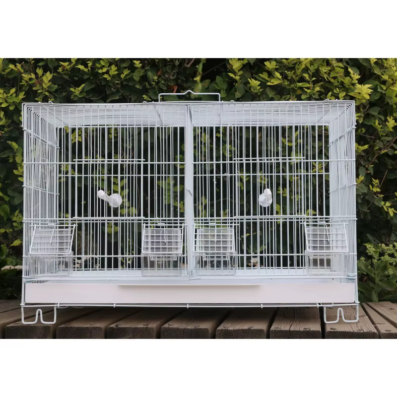 Jaula para pájaros, jaula de cría con partición, jaula apilable, jaula de cría para canarios y hibiscos, accesorios para pájaros — imagen 6