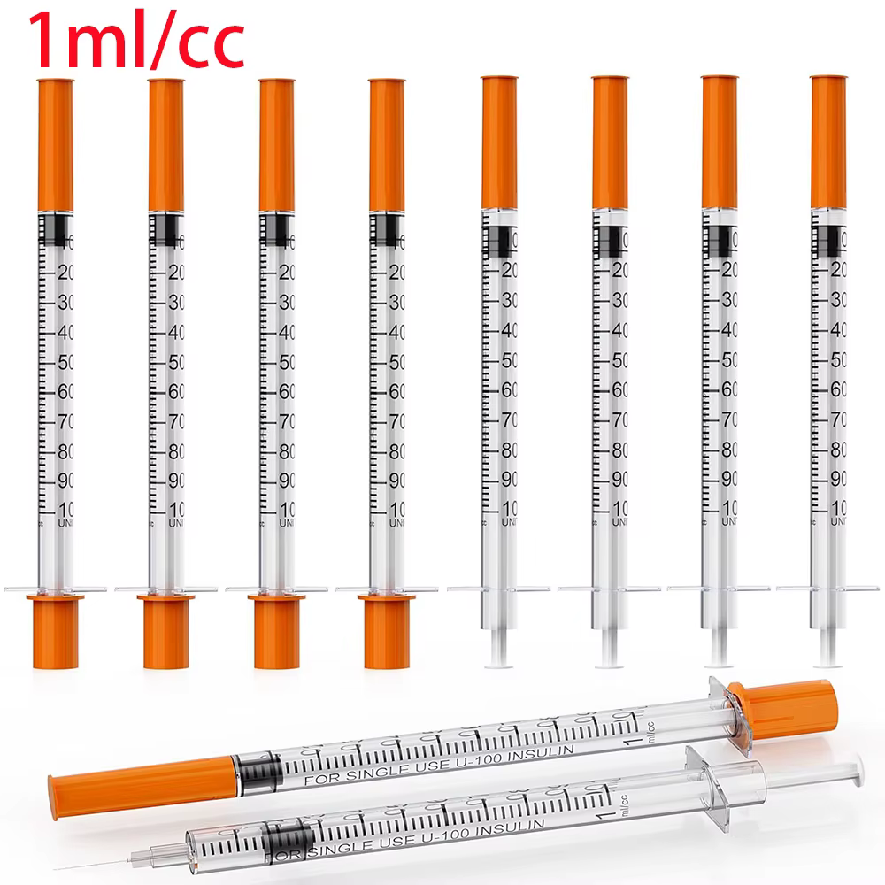 Siringas plásticas de 1 ml (100/20 unidades), adecuadas para uso veterinario y dispensación de adhesivos industriales — imagen 1