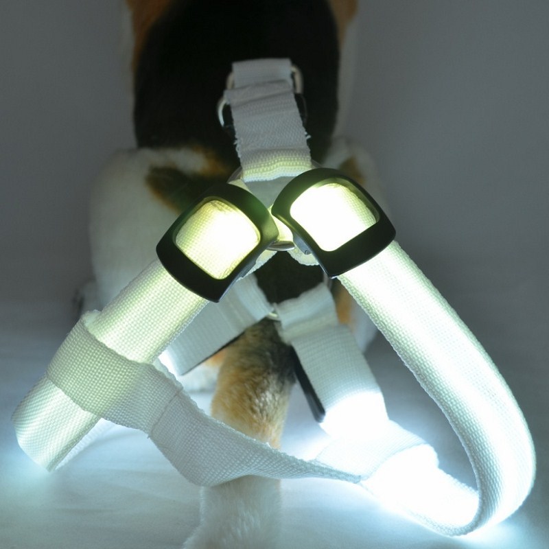 Nylon Pet Safety LED Harness Dog Product Flashing Light Harness Dog Harness Leash Rope Belt — image 10