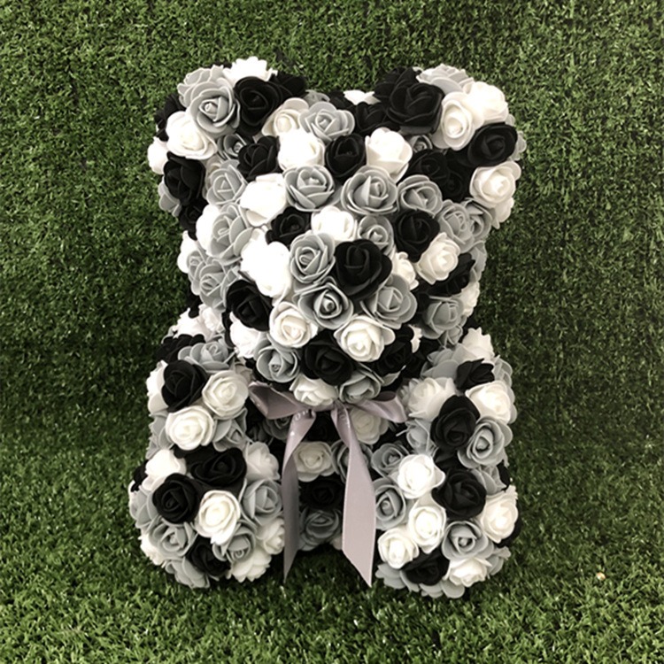 Creative Tanabata Valentine's Day Simulation Flowers Bear Eternal Flowers Foam Bear Roses Bear Gift Box Hug Bear — image 8