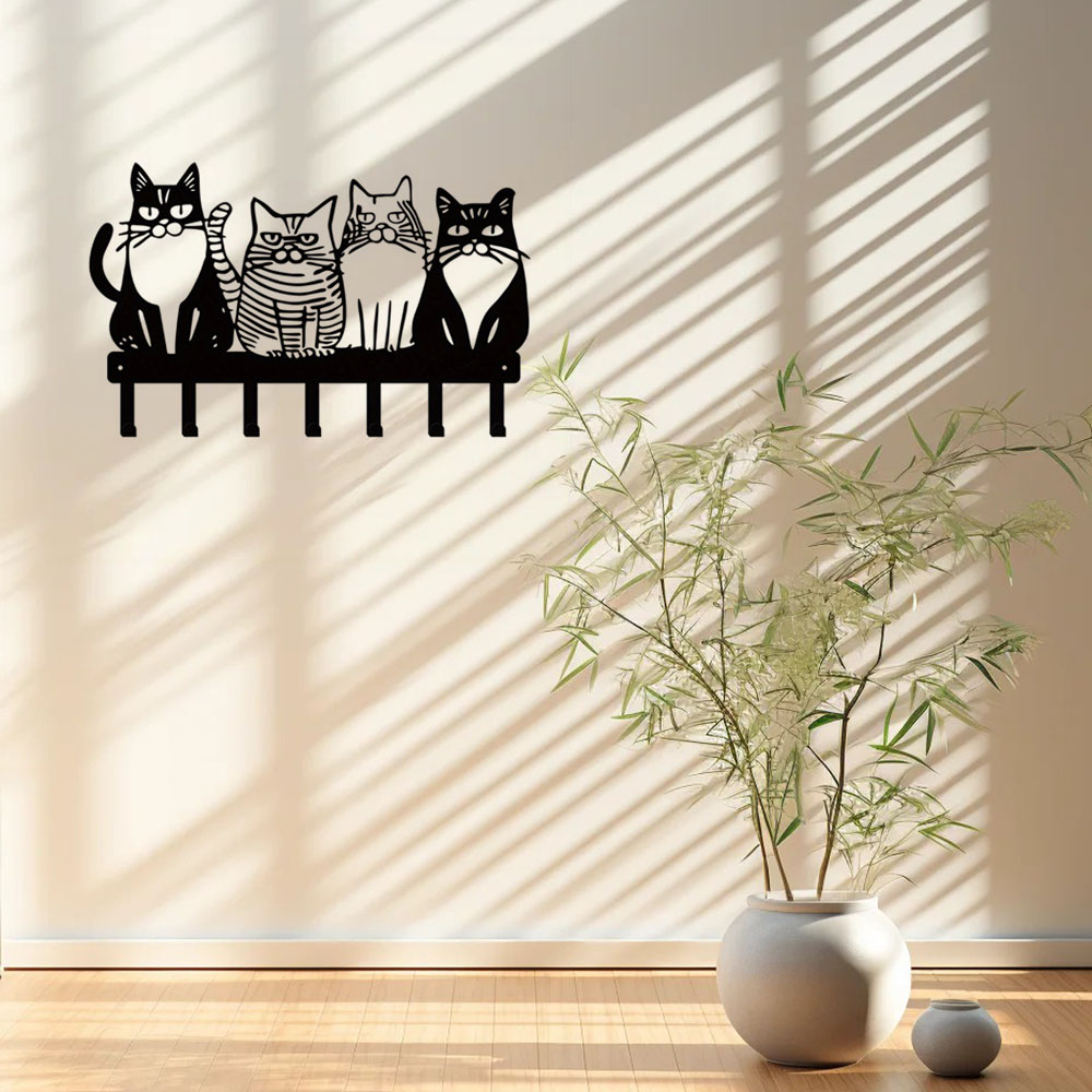 Set de Ganchos de Pared con Diseño de Gato - Decoración Tierna y Práctica Estilo Granja — imagen 9