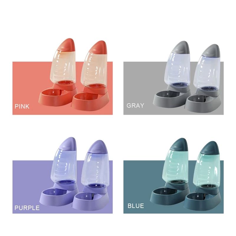 Pet Drinking Water Feeding Bowl Sailboat Type Large Capacity Cat Bowl Dog Food Bowl Can See Through Cat Water Dispenser Dog Bowl — image 3