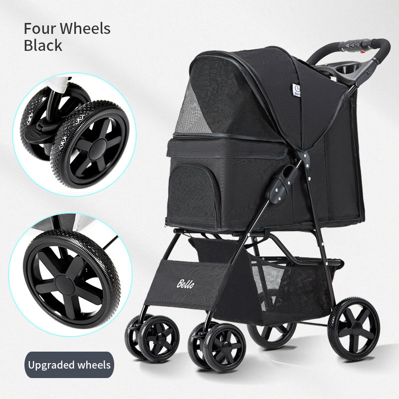 Pet Summer Cat Cart Light Dog Folding Pet Cart Four Wheeled Dog Travel — image 9