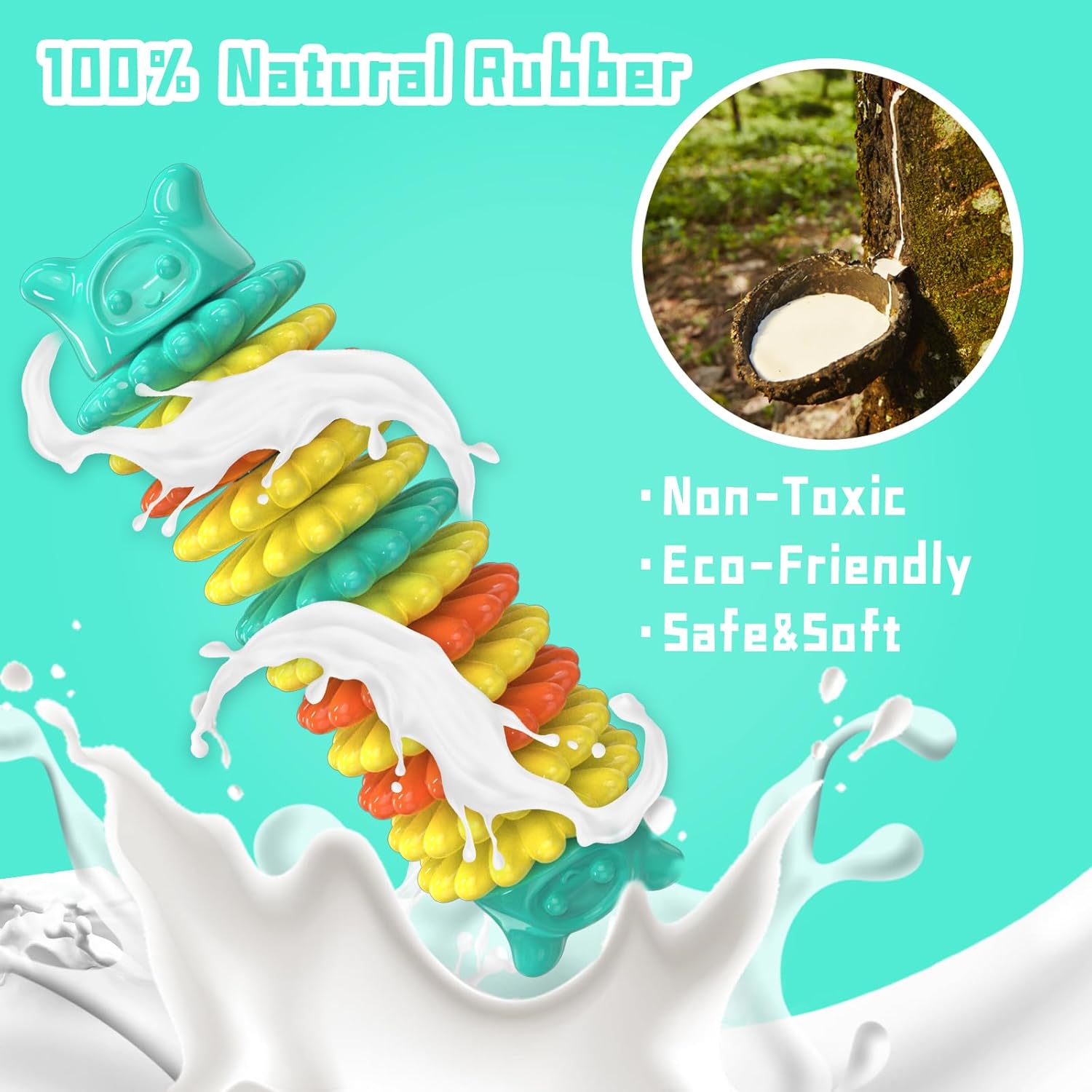 Dog Chew Toys For Aggressive Chewers Durable Dog Toys For Large Medium Small Breed Dogs Rubber Indestructible Dog Teething Toys Tough Interactive Outdoor Dog Toys For Entertainment — image 2