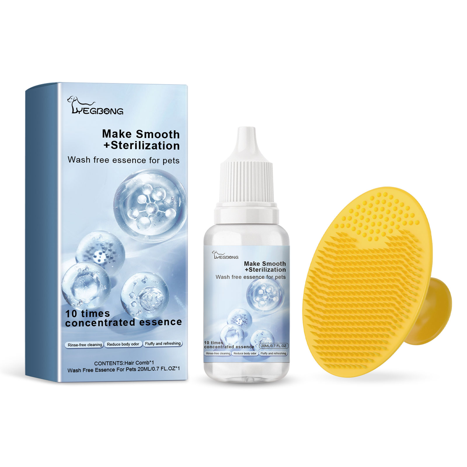 Kit de Serum para Dejar en el Pelaje de Mascotas - Suavizante y Desodorizante para Gatos y Perros — imagen 2