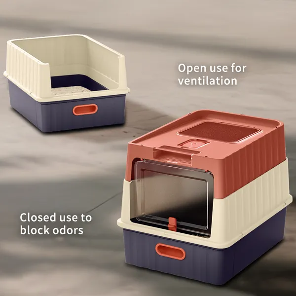 Caja de Arena para Gatos de Estilo de Caja de Cajón, Diseño Humanizado, No Ocupa Espacio de Almacenamiento en el Hogar — imagen 3