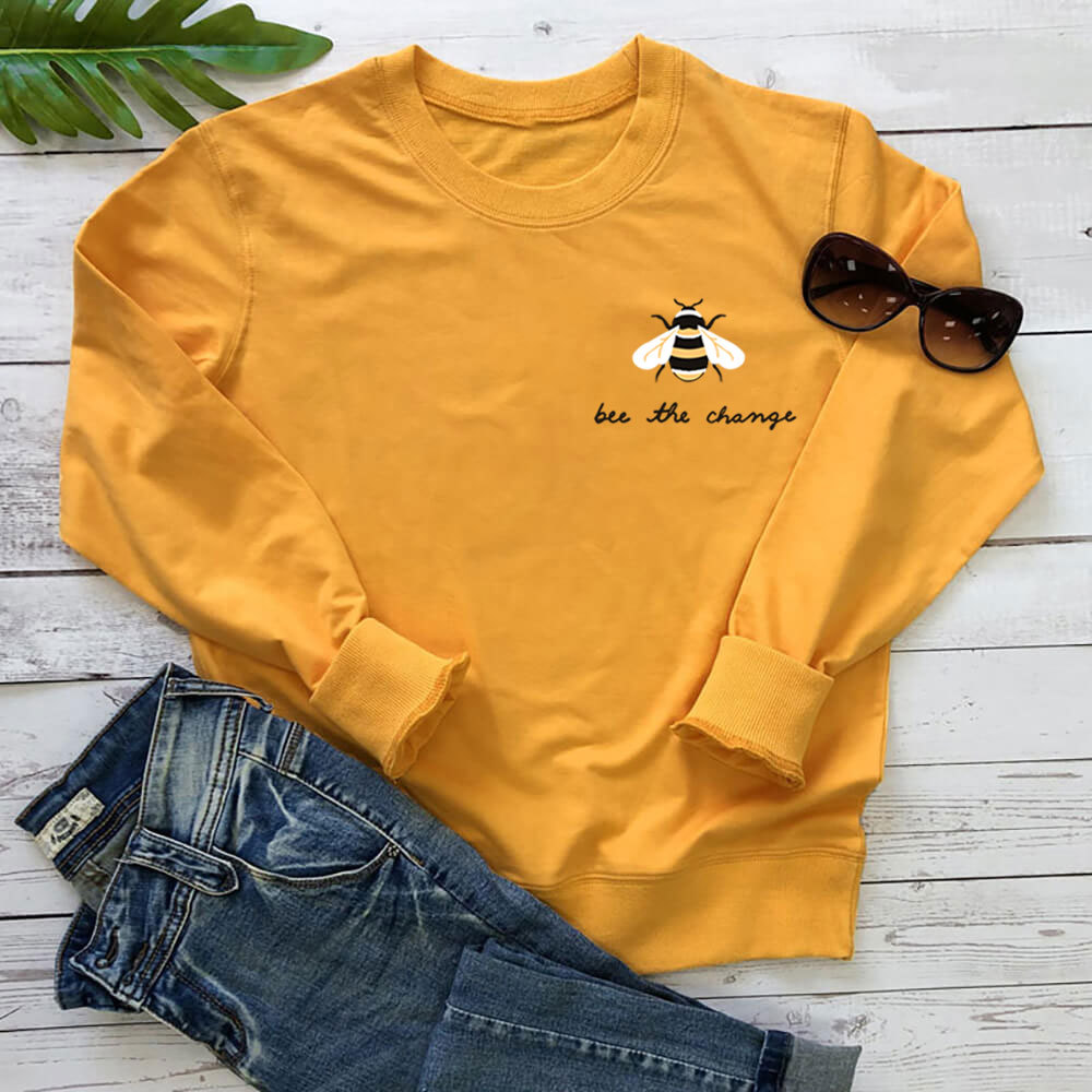 Bee The Change Bee Printed Hoodie — image 4