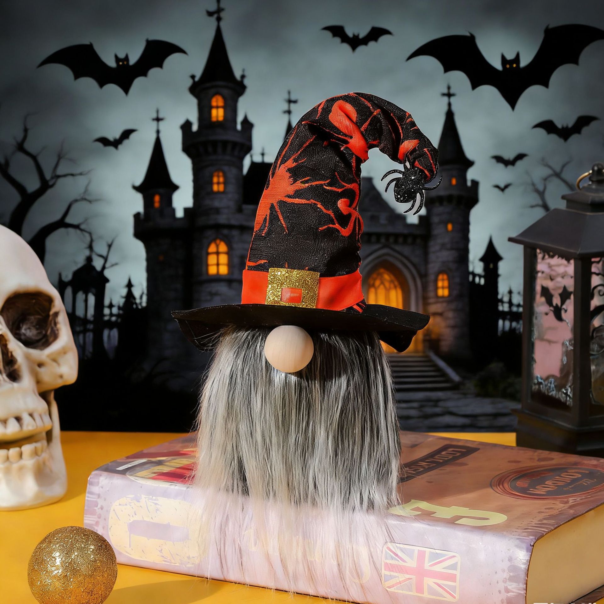 Halloween Decorative Doll Spider Bat Party Decoration Faceless Dwarf Figurine Ornament — image 5