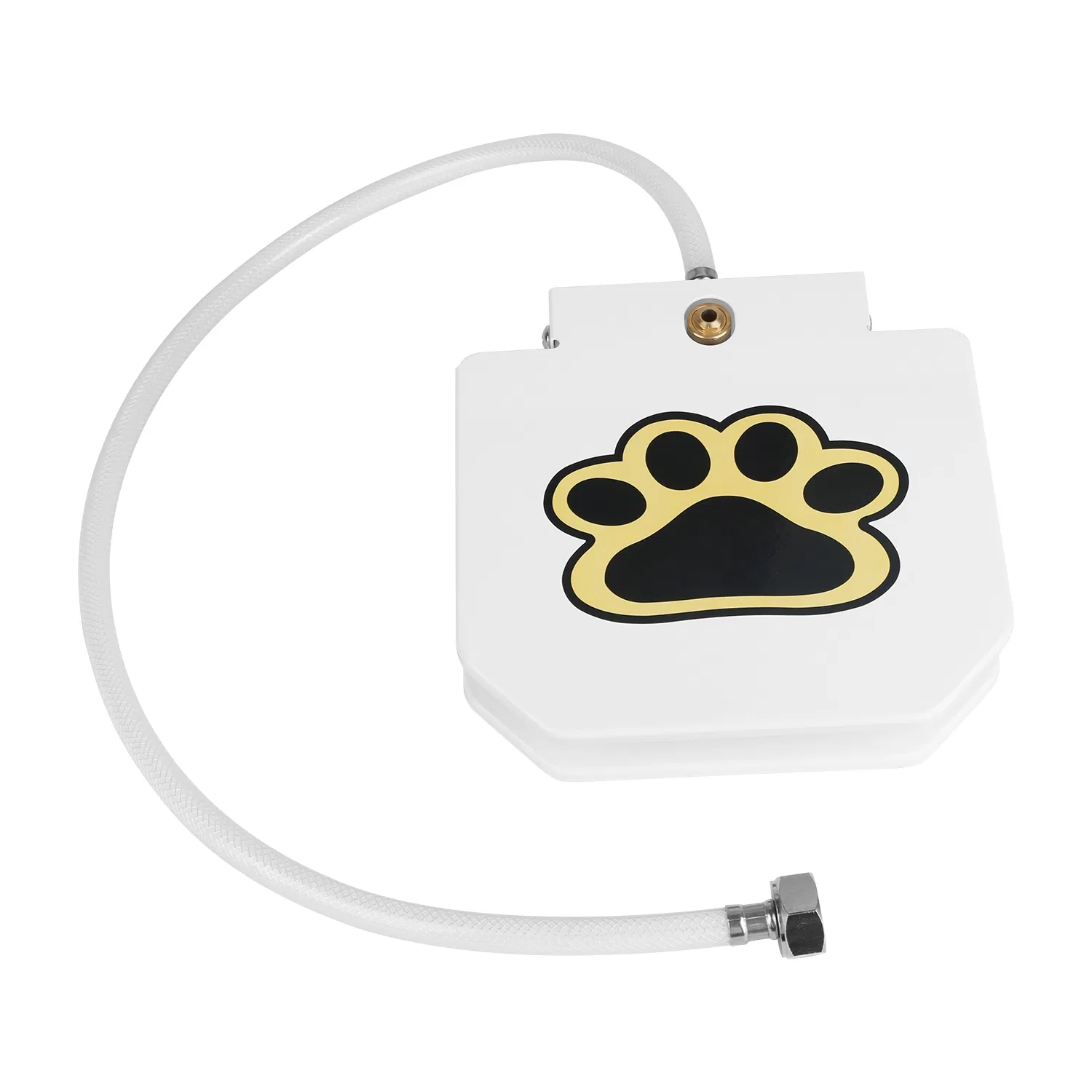 Step Activated Dog Water Dispenser, Outdoor Pet Drinking Fountain with 2-Way Water Splitter, Iron Build for Backyard Garden Use — image 9
