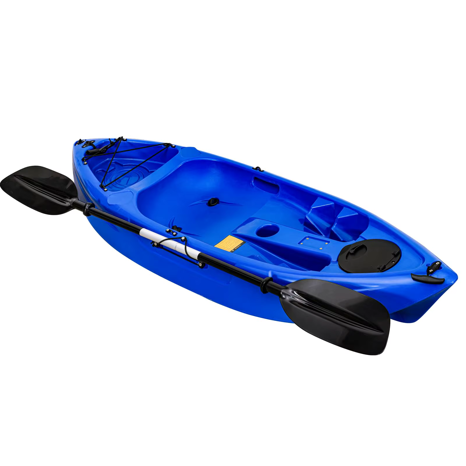 Kayaks de Pesca, 12.4FT Kayak Sentado en la Superficie para 2-3 Adultos con Remo y Asiento Cómodo, Capacidad de 600LBS, Barco Rígido Recreativo para Océano — imagen 8