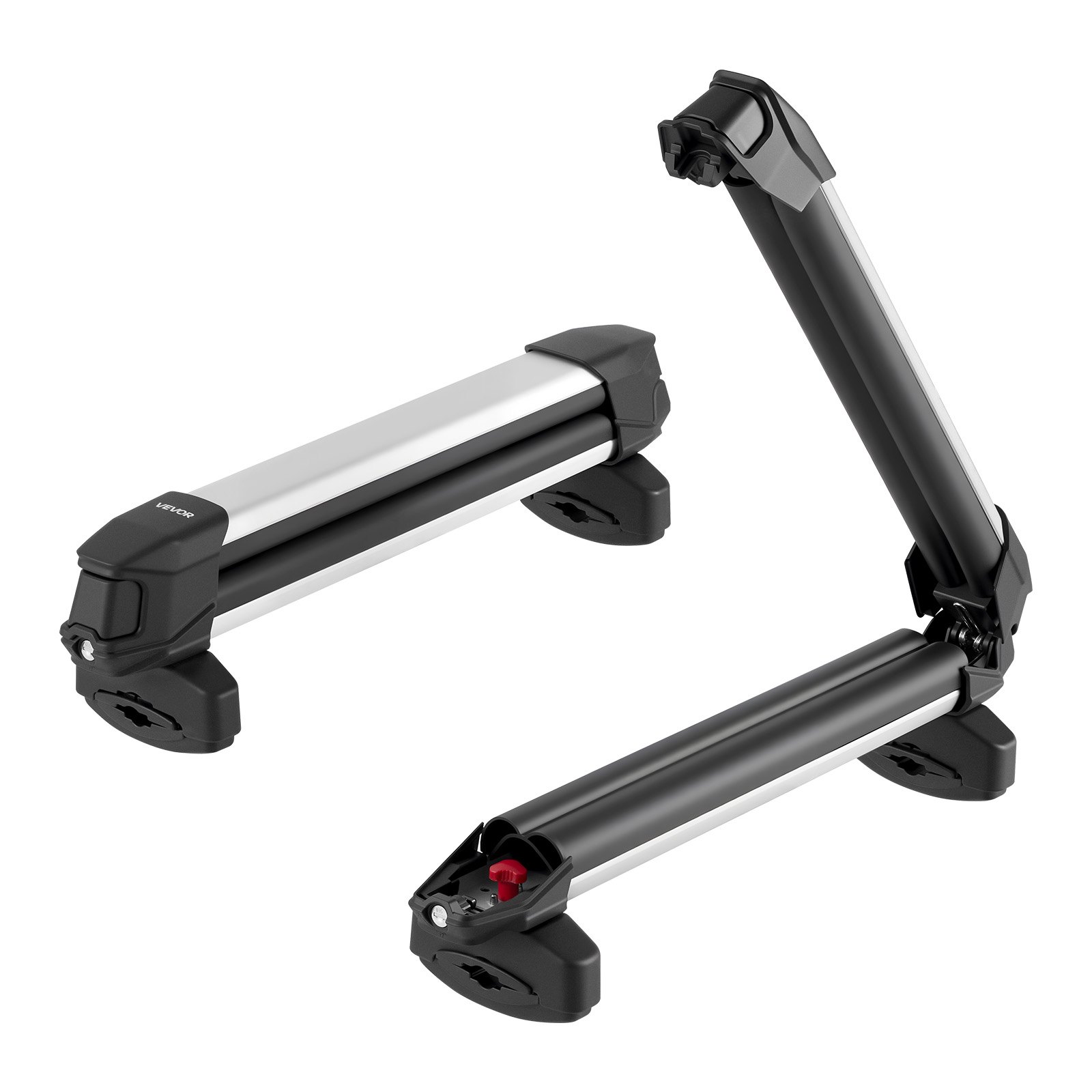 Ski & Snowboard Roof Rack, Carry Up To 4 Pairs Of Skis Or 2 Snowboards, 2 PCS Aluminum Universal Car Roof Rack Top Holder With Lock & Rubber Padding, Carrier For Fishing Rod, Fit Most Crossbars — imagen 1