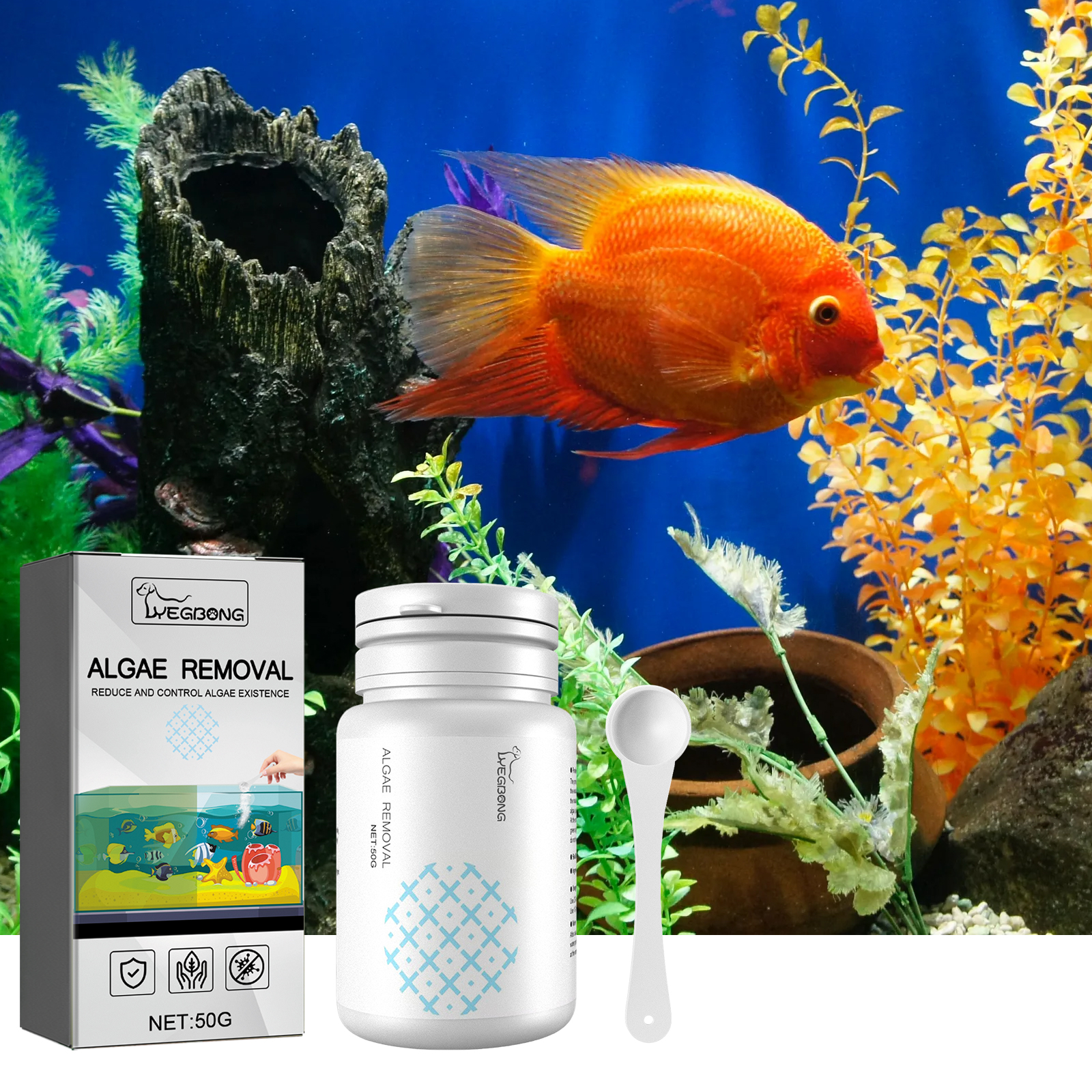 Dealgal Lichen, Aquarium Cleaning Agent Algae Removal Moss Fish Tank Moss Removal Agent Algae Removal From Green Water — image 4